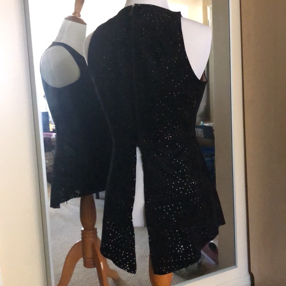 Faux suede laser cut BCBG Max Azria top - Picture 2 of 4